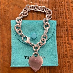 Tiffany and Co. Heart Tag Charm Bracelet